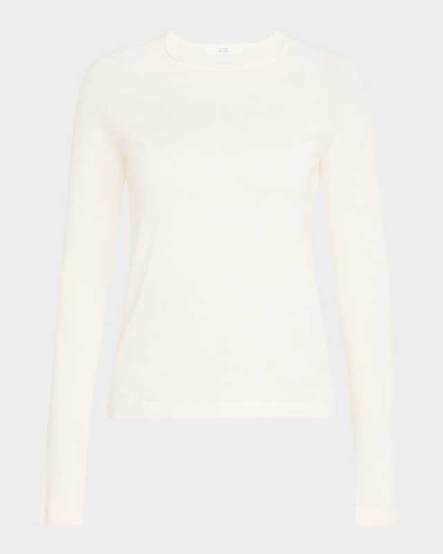 Raglan Long-Sleeve Cashmere Sweater
